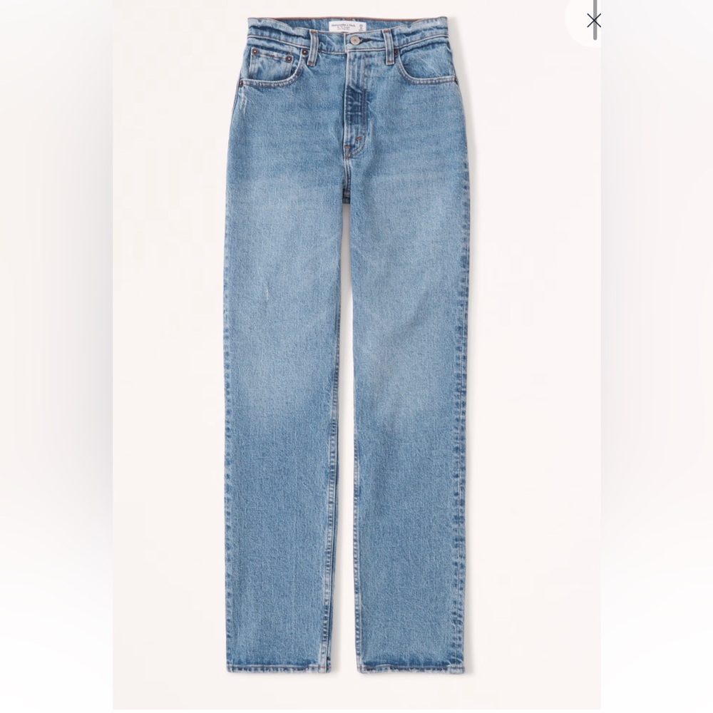 Abercrombie 90s straight ultra high rise in medium